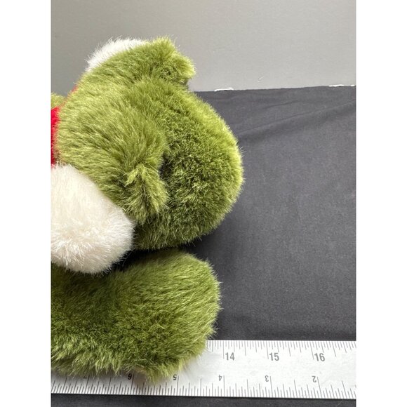 Wish Pets Mr Ribet Xmas 14" Frog Plush Soft Stuffed Animal Vtg 1998 Ear Muff Sca - Picture 4 of 6